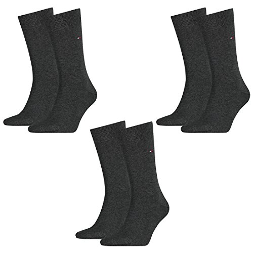Tommy Hilfiger 6 Paar Classic Socken Gr. 39-49 Herren Business Socken, Farbe:030 - anthracite melange, Socken & Strümpfe:39-42 von Tommy Hilfiger