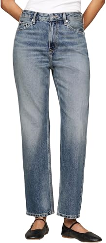 Tommy Hilfiger Damen Jeans Hose Classic Straight Fit, Blau (Pat), 29W/28L von Tommy Hilfiger
