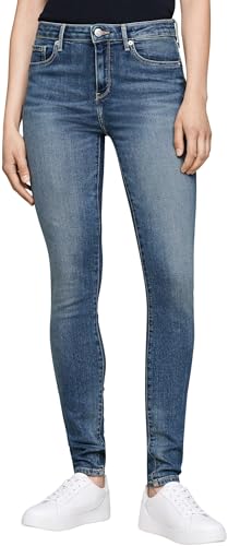 Tommy Hilfiger Damen Jeans Hose Como Skinny Fit, Blau (Pat), 29W/32L von Tommy Hilfiger