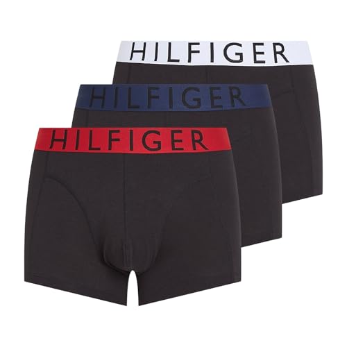 Tommy Hilfiger Contrast Waistband Trunk Boxershorts Herren (3er-Pack) - XL von Tommy Hilfiger