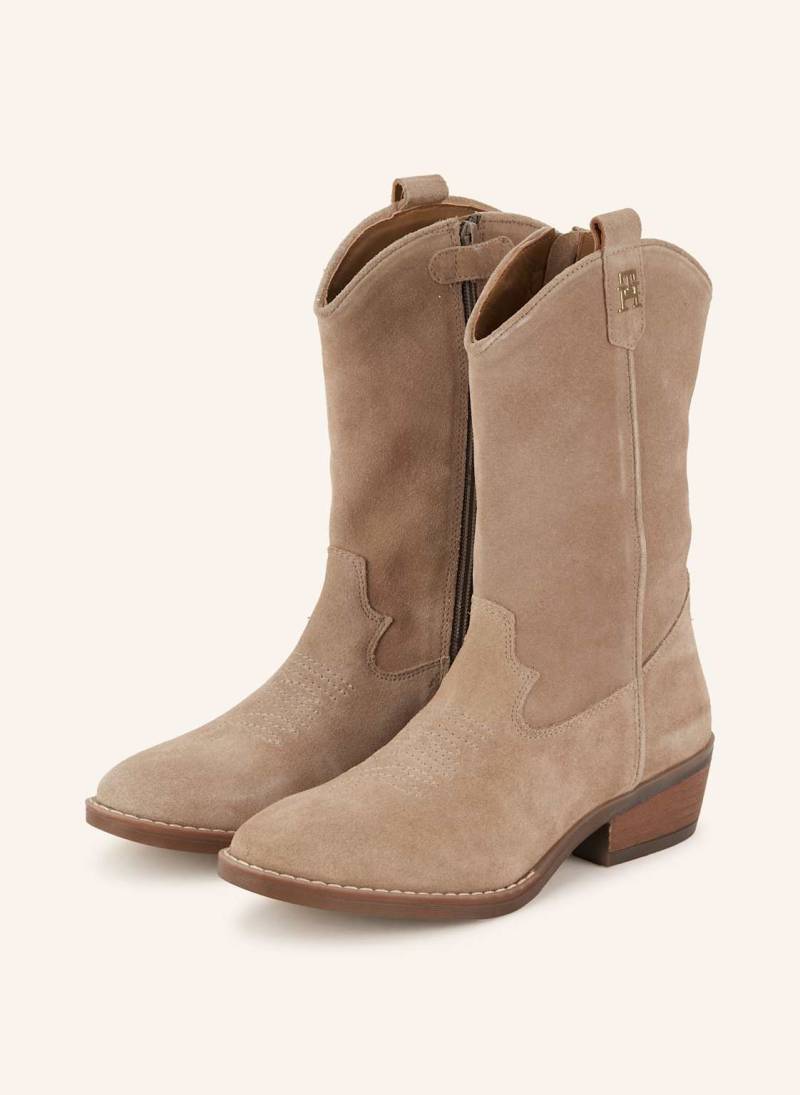 Tommy Hilfiger Cowboy Boots beige von Tommy Hilfiger