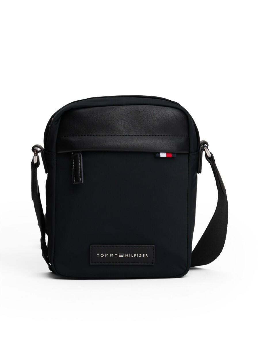 Tommy Hilfiger - Crossbody-Reportertasche mit Logo-Patch schwarz - Gr. - OS von Tommy Hilfiger