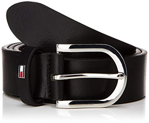 Tommy Hilfiger Damen Gürtel New Danny Belt Ledergürtel, Schwarz (Masters Black), 80 von Tommy Hilfiger