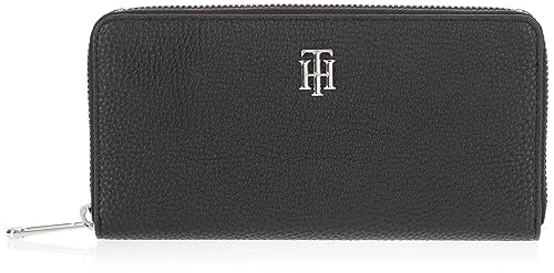 Tommy Hilfiger Damen, Polyurethan, TH Element Reisezubehr-Reisebrieftasche, Schwarz, Einheitsgröße von Tommy Hilfiger