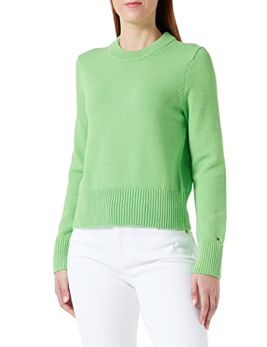 Tommy Hilfiger Damen Pullover 1985 Strickpullover, Grün (Spring Lime), S von Tommy Hilfiger