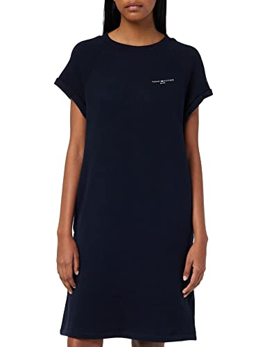 Tommy Hilfiger Damen T-Shirt Kleid 1985 mit Taschen, Blau (Desert Sky), M von Tommy Hilfiger