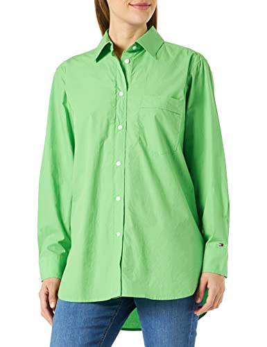 Tommy Hilfiger Damen Bluse 1985 Hemdbluse, Grün (Spring Lime), 34 von Tommy Hilfiger