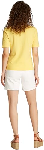 Tommy Hilfiger Damen Poloshirt Kurzarm Regular Fit, Gelb (Citronella), L von Tommy Hilfiger
