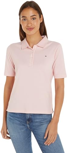 Tommy Hilfiger Damen 1985 REG Pique Polo SS WW0WW43224 Langarm T-Shirt, Rosa (Delicate Pink), S von Tommy Hilfiger