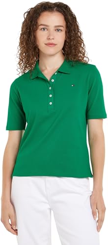 Tommy Hilfiger Damen Poloshirt Kurzarm 1985 Reg Pique Polo Ss Regular Fit, Grün (Olympic Green), L von Tommy Hilfiger