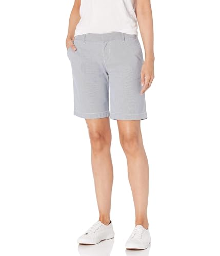 Tommy Hilfiger Damen 22,9 cm Hollywood, Standard-und Übergrößen Lässige Shorts, Blau/Weiß, 38 (2er Pack) von Tommy Hilfiger