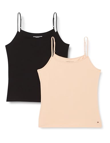 Tommy Hilfiger Damen 2er-pack Camisole, Black/Misty Blush, XS von Tommy Hilfiger