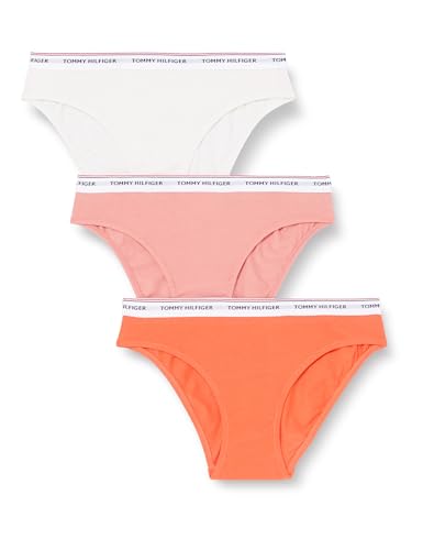 Tommy Hilfiger Damen 3 Pack (EXT Sizes) UW0UW04895 Bikini Hose, Orange (Crushed Coral/Coral Clay/Barely T), XL von Tommy Hilfiger
