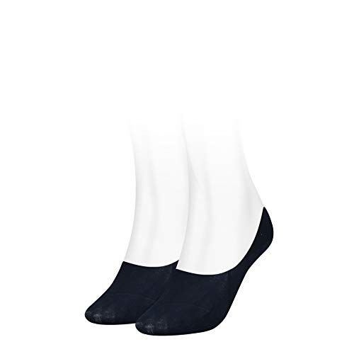 Tommy Hilfiger Damen Footie Socken, Marineblau, 39/42 (2er Pack) von Tommy Hilfiger