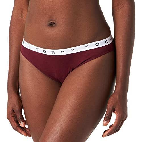 Tommy Hilfiger Damen 3P UW0UW03286 Bikini Hose, Lila (Peach Dusk/Deep Rouge/White), L (3er Pack) von Tommy Hilfiger