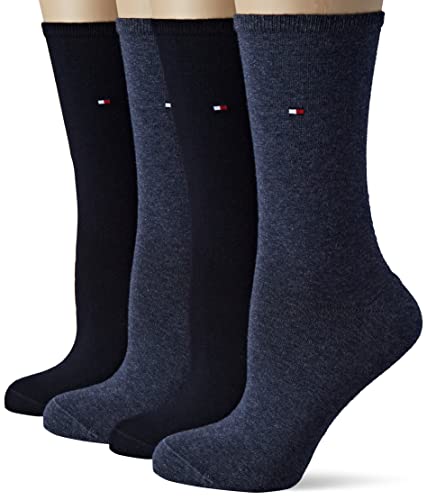 Tommy Hilfiger Damen 4 Sock 4 Pack Ecom Classic Sock, Jeans Blue, 35 von Tommy Hilfiger