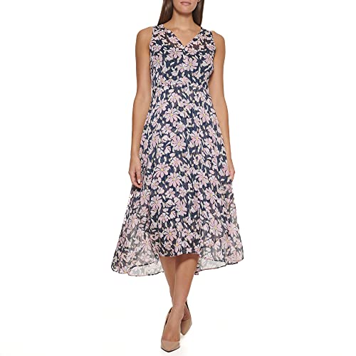 Tommy Hilfiger Damen Ärmellos Pretty Woman Dot Chiffon Maxi ENGLSH RSE ML, Englsh RSE Ml, 40 von Tommy Hilfiger