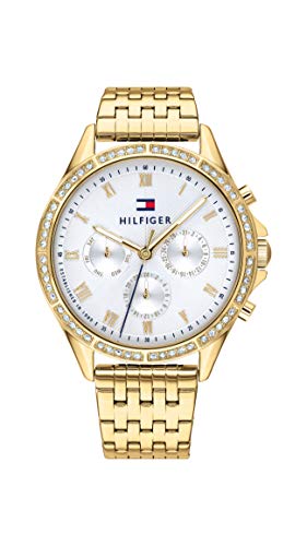 Tommy Hilfiger Multi Zifferblatt Quarz Uhr für Damen mit Goldfarben Edelstahlarmband - 1782142 von Tommy Hilfiger