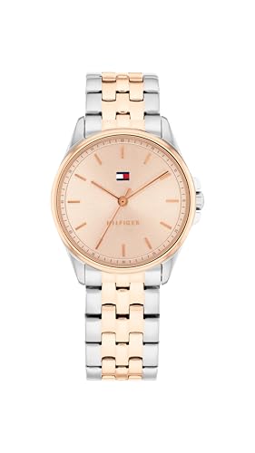 Tommy Hilfiger Uhr mit DREI-Zeiger-Quarzwerkfür Damen mit Zweifarbiges Edelstahlarmband - 1782772 von Tommy Hilfiger