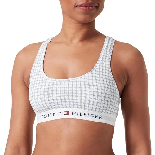 Tommy Hilfiger Damen BH Sport, Weiß (Ctb Grid Check Ivory), XL von Tommy Hilfiger