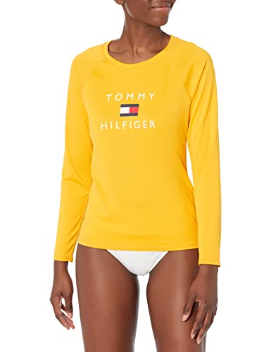 Tommy Hilfiger Damen Badeanzug Top Tankini-Oberteil, Goldenrod, XL von Tommy Hilfiger