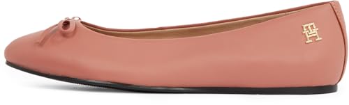 Tommy Hilfiger Damen Ballerinas Flat Bow aus Leder, Rosa (Mineralize), 36 von Tommy Hilfiger