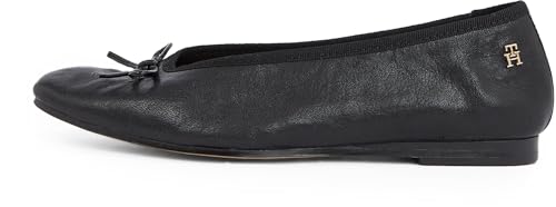 Tommy Hilfiger Damen Ballerinas Soft Leather mit Schleife, Schwarz (Black), 36 Tommy Hilfiger Damen Ballerinas Soft Leather mit Schleife, Schwarz (Black), 36 von Tommy Hilfiger