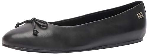 Tommy Hilfiger Damen Ballerinas Essential Leather Ballerina Elegant, Schwarz (Black), 38 EU von Tommy Hilfiger