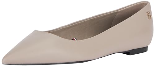 Tommy Hilfiger Damen Ballerinas Essential Pointed Ballerina Elegant, Beige (Smooth Taupe), 36 EU von Tommy Hilfiger