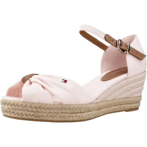 Tommy Hilfiger Damen Basic Open Toe Mid Wedge Fw0fw04785 Keil-Espadrilles, Pink (Whimsy Pink), 40 EU von Tommy Hilfiger