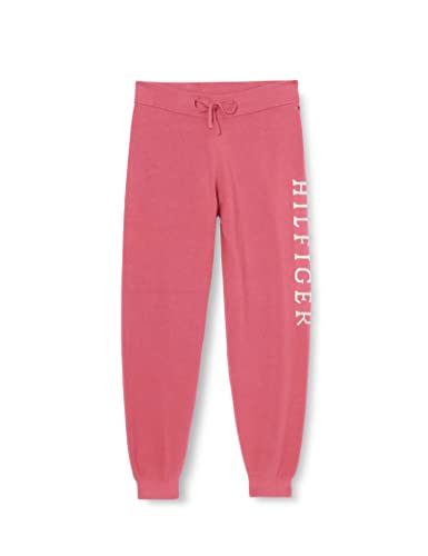 Tommy Hilfiger Damen Cotton Graphic Jogger Pant WW0WW36558 Strickhosen, Lila (Frosted Raspberry), XS von Tommy Hilfiger