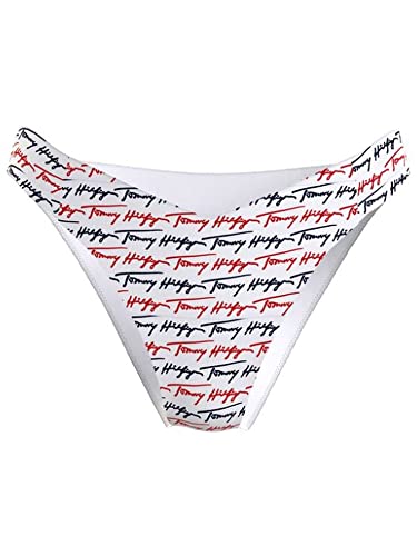 Tommy Hilfiger Damen Bikinihose Cheeky High Leg Bikini Gr. L Weiß UW0UW0297101V von Tommy Hilfiger