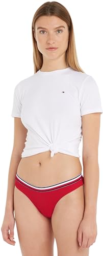 Tommy Hilfiger Damen Bikinihose Cheeky High Leg Sport, Rot (Primary Red), S von Tommy Hilfiger