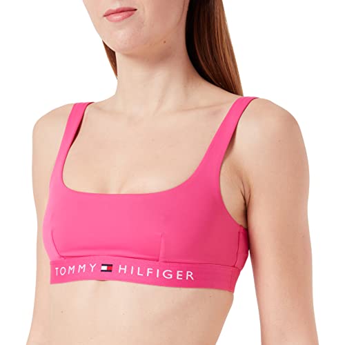 Tommy Hilfiger Damen Bikinitop Bralette Ungepolstert , Rosa (Hot Magenta), L von Tommy Hilfiger