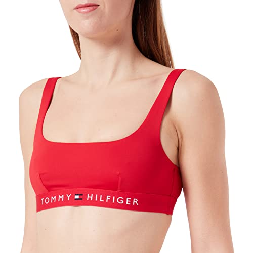 Tommy Hilfiger Damen Bikinitop Bralette Ungepolstert , Rot (Primary Red), XS von Tommy Hilfiger