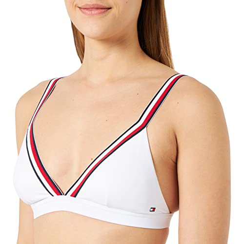 Tommy Hilfiger Damen Bikinitop Triangle Gepolstert, Weiß (White), S von Tommy Hilfiger