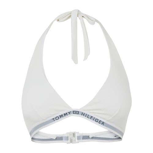 Tommy Hilfiger Damen Bikini Oberteil Triangel Herausnehmbare Polster, Weiß (Ivory), S von Tommy Hilfiger