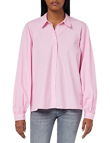 Tommy Hilfiger Damen Bluse Elegant, Rosa (Classic Pink), 42 von Tommy Hilfiger