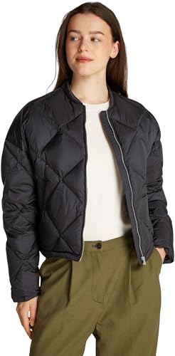 Tommy Hilfiger Damen Bomberjacke Casual Quilted Down Gesteppt, Schwarz (Black), XXL von Tommy Hilfiger