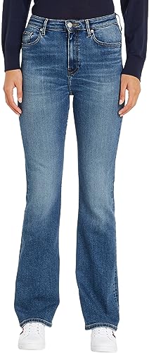 Tommy Hilfiger Damen Jeans Bootcut Leo Stretch, Blau (Leo), 31W / 30L von Tommy Hilfiger