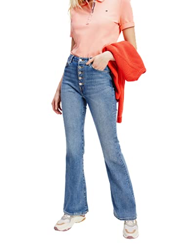 Tommy Hilfiger Damen Bootcut Hw Rocco Boot-Cut Bootcut Jeans, Blau (Rocco 1ab), W26/L28 von Tommy Hilfiger