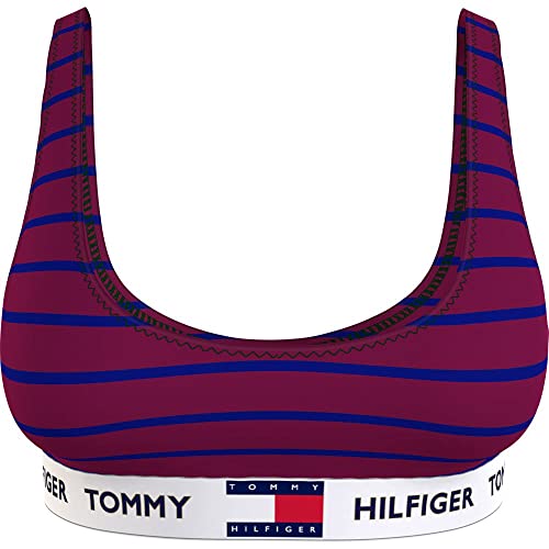 Tommy Hilfiger Damen Bralette Print UW0UW02246 Andere BHS, Lila (Italian Wine Stripes), M von Tommy Hilfiger