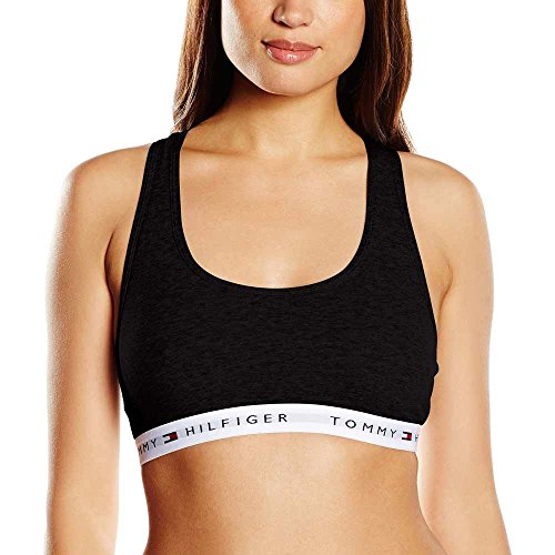 Tommy Hilfiger Damen Bralette Sport-BH, Schwarz (Black 990), XS von Tommy Hilfiger