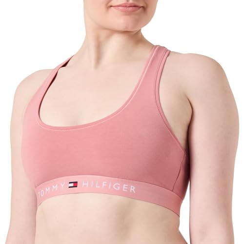 Tommy Hilfiger Damen Bralette Unlined Racerback, Rosa (Teaberry Blossom), XL von Tommy Hilfiger