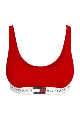 Tommy Hilfiger Damen Bralette Unlined mit Logobund, Rot (Primary Red), S von Tommy Hilfiger