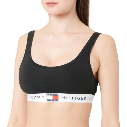 Tommy Hilfiger Damen Bralette Unlined mit Logobund, Schwarz (Black), XL von Tommy Hilfiger