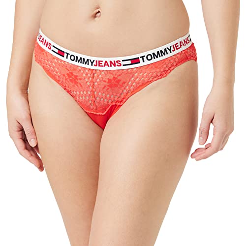 Tommy Hilfiger Damen UW0UW04026 Brazilian-Slips, Orange (Bright Vermillion), M von Tommy Hilfiger