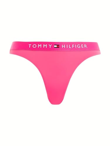 Tommy Hilfiger Damen Brazilian Bikinihose mit Logo Schriftzug, Rosa (Hot Magenta), XL von Tommy Hilfiger