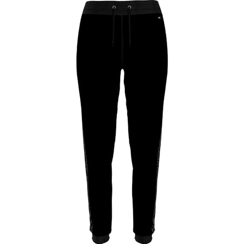 Tommy Hilfiger Damen Jogginghose Cuffed Track Sweatpants, Schwarz (Black), L von Tommy Hilfiger