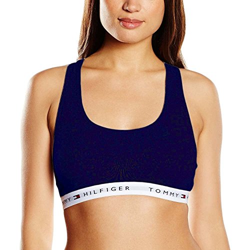 Tommy Hilfiger Damen Bustier Cotton Bralette Iconic, Gr. 38 (Herstellergröße: MD), Blau (Navy Blazer-PT 416) von Tommy Hilfiger